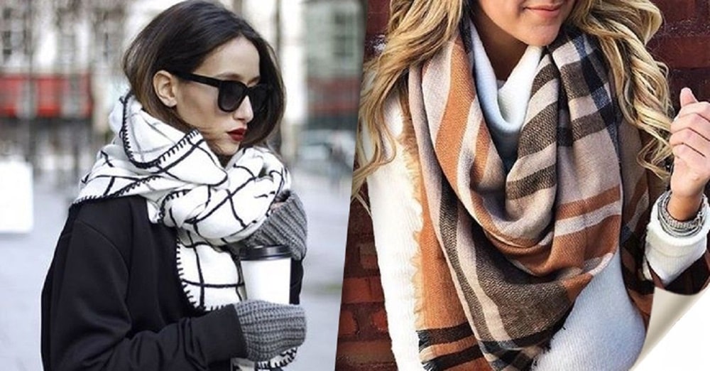 Красивые теплые шарфы